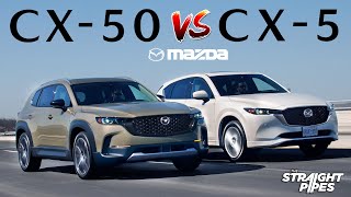 2023 Mazda CX50 vs CX5 Review  Which is BETTER [upl. by Ahsinal]