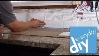 How to Install a Tile Backsplash Part 2  Buildipedia DIY [upl. by Hafeetal]