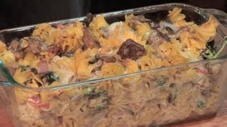 Recipe for Diced Cooked Chicken With Pasta amp Ricotta Cheese  Mushroom Recipes amp More [upl. by Ashien]