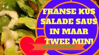 FRANSE KUS 2 MINUTEN SAUS ZEG JA IK MAAK EEN SMAKELIJKE FRANSE MOSTERD DRESSING SALADE IN 10 MIN [upl. by Enelcaj873]