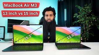 MacBook Air M3 13 inch vs 15 inch Comparison [upl. by Leerzej835]