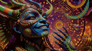 Progressive Psytrance  Electric Samurai  Hallucinations mix 2024 AI Psychedelic Graphic Visuals [upl. by Nakasuji]