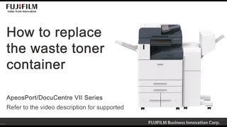 How to replace the waste toner container [upl. by Cirdec423]