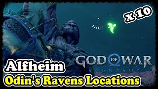 Alfheim All Odins Ravens Location Guide God of War Ragnarök [upl. by Aitetel135]