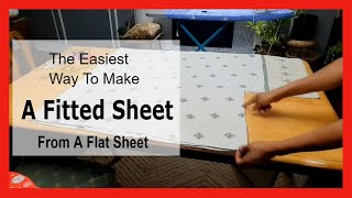 Turn A Flat Sheet Into A Fitted Sheet Bed Linens Sewing Tutorial [upl. by Akina]