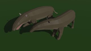 Moeritherium  Low Poly Blender Paleoart [upl. by Quirk178]