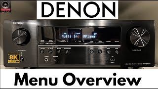 Denon AVRS760H Setup Menu Overview and Speaker Configuration [upl. by Orlena234]