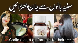 Garlic oil for hair growth and grey coverage hairs care [upl. by Eerrahs]