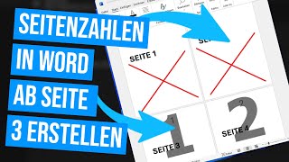 Word Seitenzahlen ab Seite 3  Seitenzahlen erst ab Seite 3 beginnen  Microsoft Word [upl. by Ullyot]