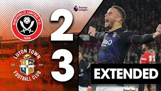 Sheffield United 23 Luton  Extended Premier League Highlights [upl. by Norrej328]