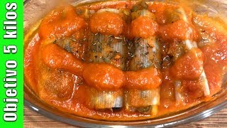 Canelones de puerro y verduras Recetas de dieta ricas y saludables [upl. by Nissie205]