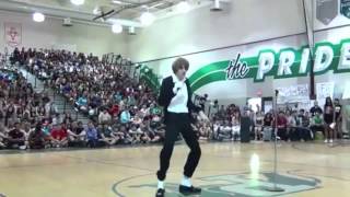 Flawless Moonwalk High School MJ Impersonator Dances to Billie Jean 2014 [upl. by Ab]