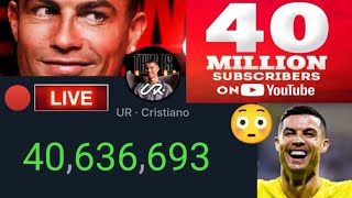 31 Million Your Cristiano youtube Channel subscribers celebration  UR Cristiano vs Mr Beast Subs [upl. by Ehav340]