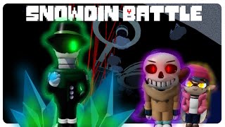 DustInk Sans amp FellSwapEmerald Papyrus Showcase Snowdin Battle [upl. by Aitnom]