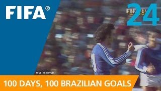 100 Great Brazilian Goals 24 Nelinho Argentina 1978 [upl. by Lonergan]