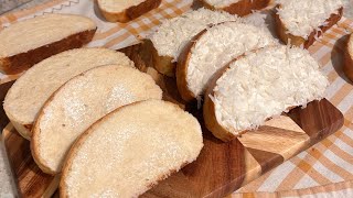 Receta fácil de Rebanadas de mantequilla pan dulce de México Deliciosas 😋🧈🥖 [upl. by Claiborn]