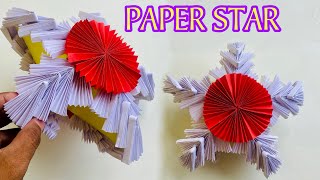 How to Make 3D Star  Paper Star  DIY ideas  Paper Star Making  Paper Craft [upl. by Ramahs]