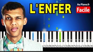 Stromae Lenfer Piano Cover Tutorial FACILE karaoké paroles Au Pianofr [upl. by Aneleh]