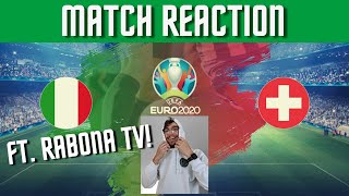 ITALY 3 0 SWITZERLAND  Match Reaction wRABONA TV  LOCATELLI SHOW [upl. by Assirat223]