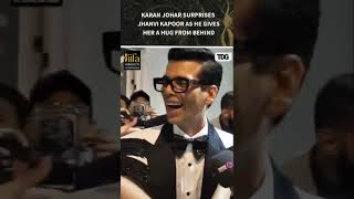 iifa2024  Karan Johar Surprises Janhvi Kapoor with a Warm Hug from Behind viral trending [upl. by Bogosian]