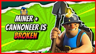 Miner  Cannoneer is CHEATING 😭  Clash Royale [upl. by Kirat]