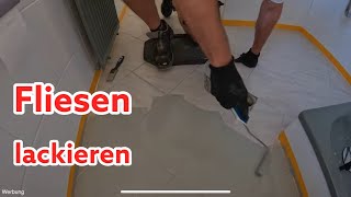 Fliesen am Boden selber lackieren DIY [upl. by Acimak]