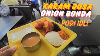 Karam Dosa Onion Bonda and Podi Idli breakfast in Hyderabad [upl. by Kceb619]