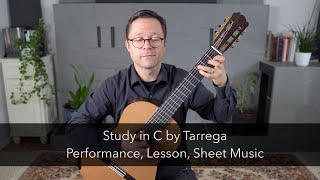 Study in C by Tarrega and Lesson for Classical Guitar [upl. by Lesslie292]