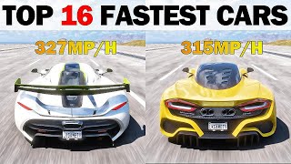 TOP 16 FASTEST CARS IN FORZA HORIZON 5 300MPH [upl. by Jurkoic78]