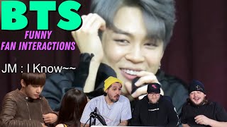 BTS Funny Interactions with Fans REACTION [upl. by Henryson]