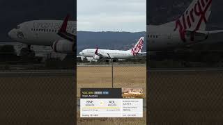 Virgin Airline make a little bouncing due to midstrong wind at Adelaide Airport [upl. by Genny]