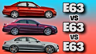 Mercedes E63 AMG Acceleration Showdown W211 vs W212 vs W213 [upl. by Streetman]