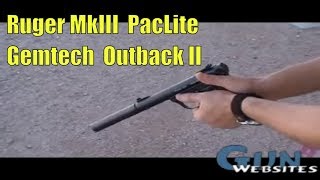 Shooting Suppressed 22 Pistol Ruger MkIII PacLite [upl. by Mcallister146]