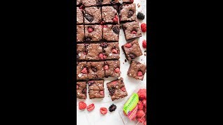 Blackberry amp Raspberry Brownies [upl. by Kirst652]