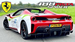 720HP FERRARI 488 PISTA SPIDER  339KMH REVIEW on AUTOBAHN [upl. by Knowles]