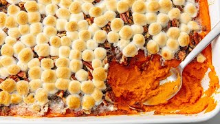 How To Make Sweet Potato Casserole With Marshmallows And Pecans  Delish [upl. by Lewie]