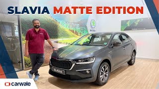 Skoda Slavia Matte Edition Price and Features Explained  Detailed Review  CarWale [upl. by Ugo]