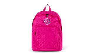 Monogrammed Quilted Laptop Backpack [upl. by Hunley577]