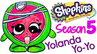 DRAW Shopkins SEASON 5 Yolanda YoYo LIMITED EDITION  Speed Drawing [upl. by Darcie295]