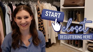 DECLUTTER YOUR CLOSET LIKE A PRO  Step by Step Clothing Decluttering Guide  Practical Declutter [upl. by Norbel]