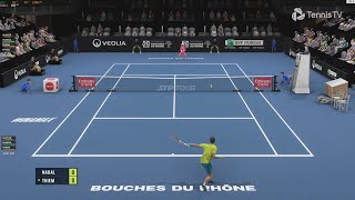 Tennis Elbow 4  Rafael Nadal VS Dominic Thiem  MARSEILLE  XKT Mod  Gameplay [upl. by Mainis562]