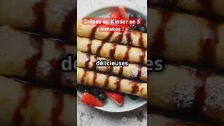 Crêpes au Kinder en 5 minutes  🍫 [upl. by Eihctir]