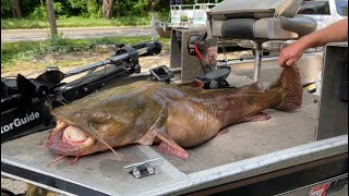 One Year Ago Recordbreaking flathead catfish caught in Lancaster County [upl. by Rustice585]