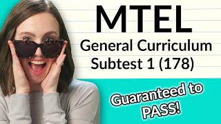 MTEL General Curriculum Subtest 1 178 Study Guide  Practice Questions [upl. by Yorled]