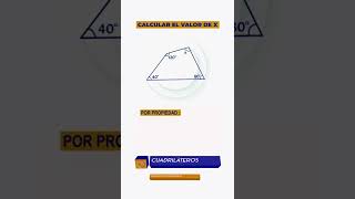 ¿CÓMO resolver un problema con ángulos internos en un CUADRILÁTERO 📱👍 geometria cuadrilateros [upl. by Ahtibbat241]