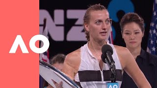 Petra Kvitovas emotional speech F  Australian Open 2019 [upl. by Rue]