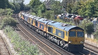 Amazing Freight Variety With Plenty Of Double Headers  Winchester amp Eastleigh  1672024 [upl. by Ynafetse]