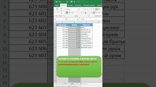 Как быстро перенести столбец в другое место shorts [upl. by Ethelind677]