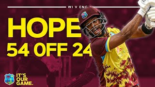 54 Off 24 Balls  Shai Hope Smashes Sensational HalfCentury  West Indies v England 2024 [upl. by Gnni]