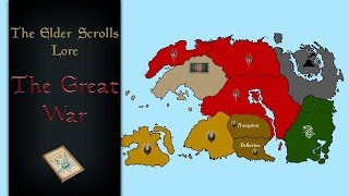 The Great war Explained With Map  The Elder Scrolls Lore [upl. by Kcirederf]